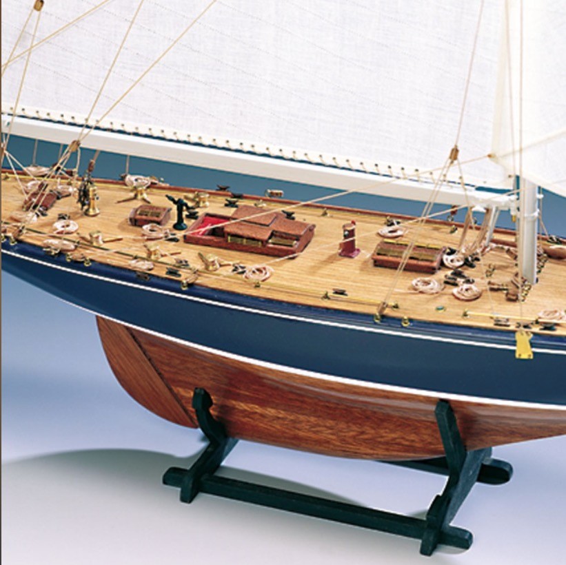 Endeavour Americas Cup J Class Yacht Wooden Model Ship Kit Sailboat